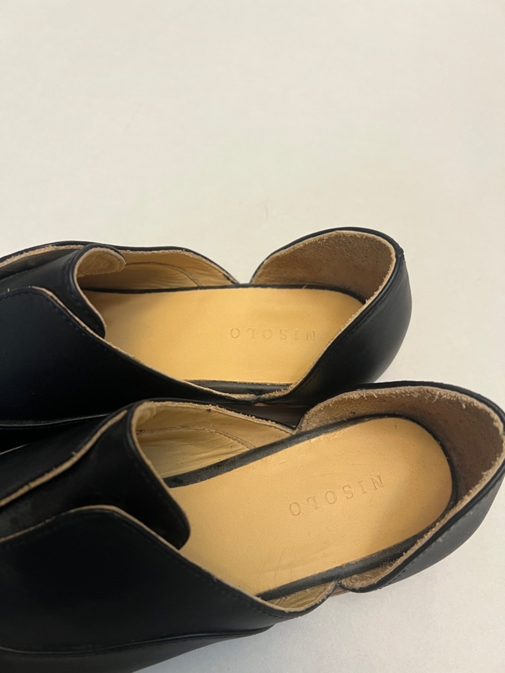 NISOLO EMMA D’ORSAY SLIP ON OXFORD FLATS WOMEN’S  9.5 BLACK - Picture 5 of 14